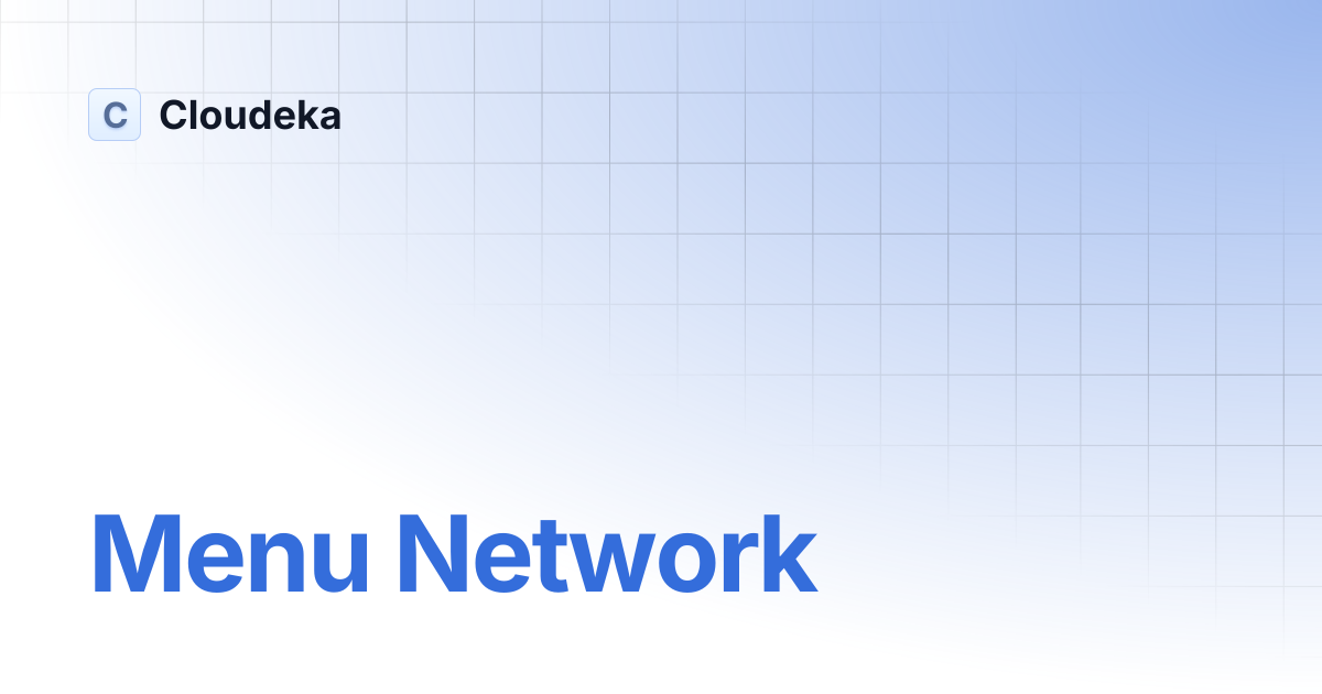 Menu Network | Cloudeka