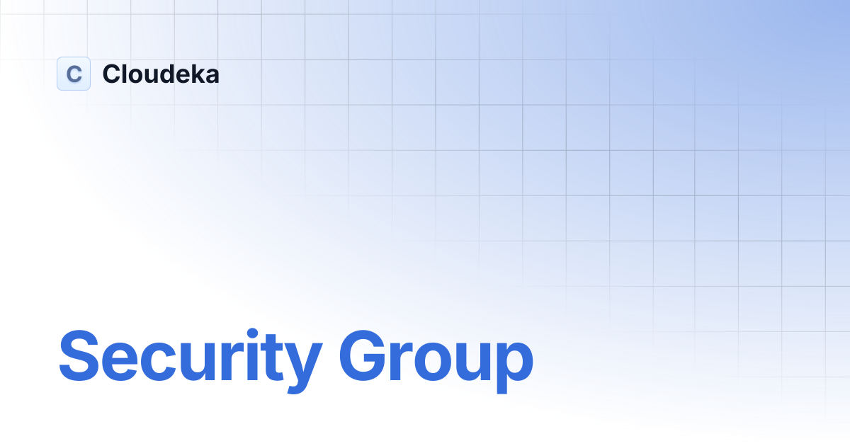 Security Group | Cloudeka