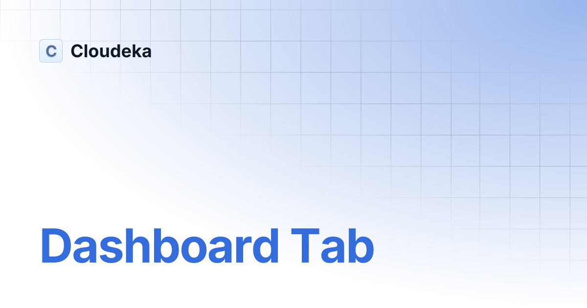 Dashboard Tab | Cloudeka