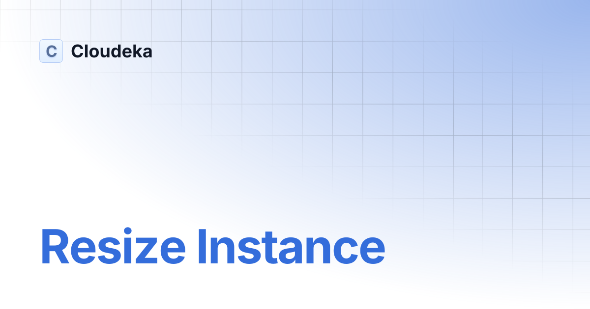 Resize Instance | Cloudeka