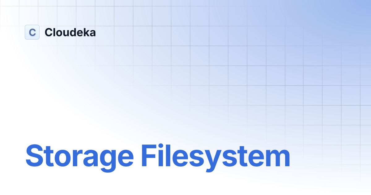 Storage Filesystem | Cloudeka