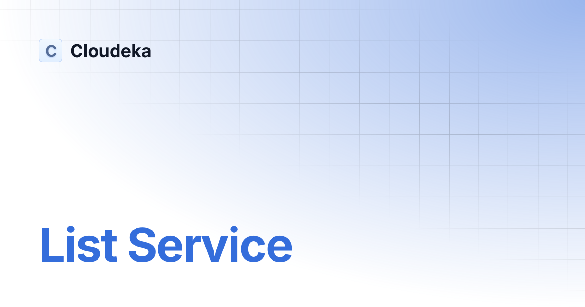 List Service | Cloudeka