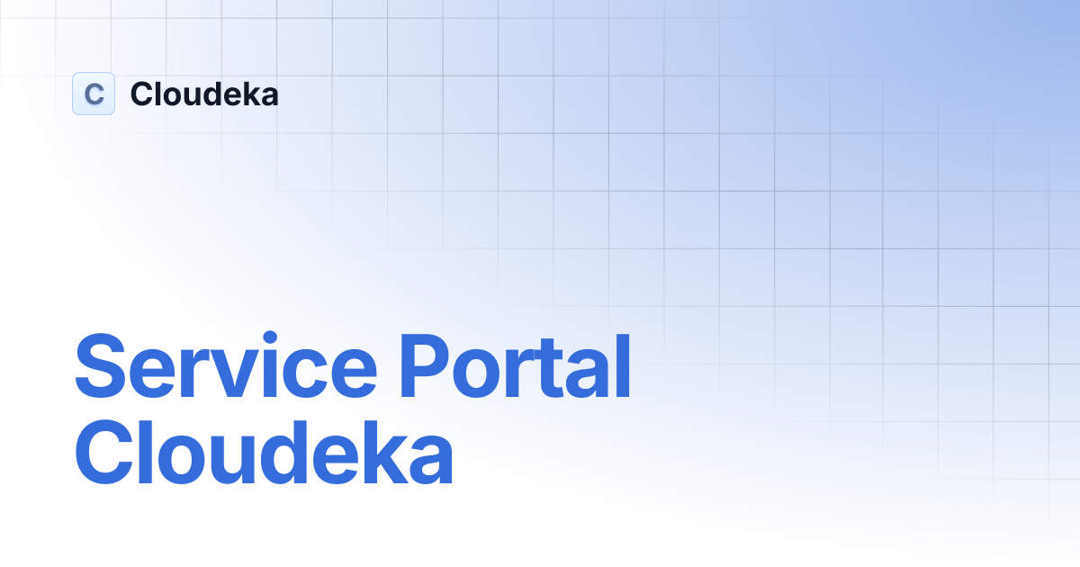 Service Portal Cloudeka | Cloudeka